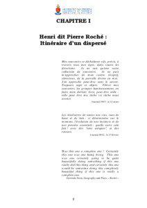 CHAPITRE I Henri dit Pierre Roché : Itinéraire d’un dispersé
