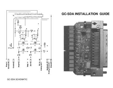 GC-SDA INSTALLATION GUIDE  GC-SDA SCHEMATIC Compumotor Division Parker Hannifin Corporation
