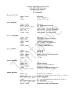 2015 DAV NATIONAL CONVENTION TENTATIVE AGENDA[removed]Sheraton Denver Downtown Denver, Colorado $128 single/double