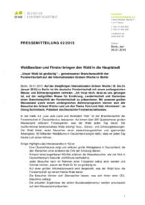 Deutscher Forstwirtschaftsrat e.V. Claire-Waldoff-StraßeBerlin TF