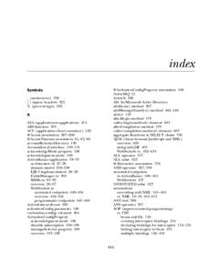 index Symbols _ (underscoresquare brackets 325 % (percent sign) 329
