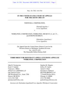 Case: [removed]Document: [removed]Filed: [removed]Page: 1  Nos[removed]1761 IN THE UNITED STATES COURT OF APPEALS FOR THE SIXTH CIRCUIT WHITESELL CORPORATION,