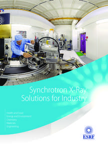 front cover (see attached files) Synchrotron X-Ray Solutions for Industry Health and Food