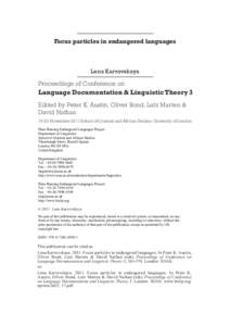 Europe / Science / Languages of Russia / Pastoralists / Sami people / Sami languages / Ishkashim / Grammaticalization / Preposition and postposition / Linguistics / Parts of speech / Historical linguistics