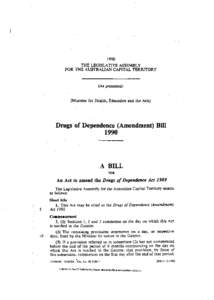 1990 THE LEGISLATIVE ASSEMBLY FOR THE AUSTRALIAN CAPITAL TERRITORY (As presented)