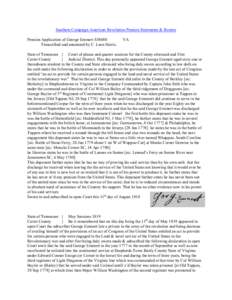 Southern Campaign American Revolution Pension Statements & Rosters Pension Application of George Emmert S38680 Transcribed and annotated by C. Leon Harris. VA