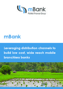 Bank  PlaNet Finance Group mBank Leveraging distribution channels to