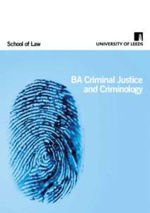 School of Law  BA Criminal Justice and Criminology  Degree