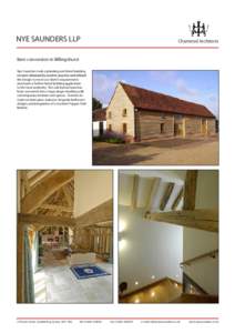 NYE SAUNDERS LLP  Chartered Architects Barn conversion in Billingshurst Nye Saunders took a planning and listed building