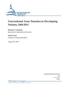 Conventional Arms Transfers to Developing Nations, [removed]