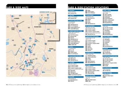 PARK & RIDE MAPS  PARK & RIDE/STATION LOC ATIONS