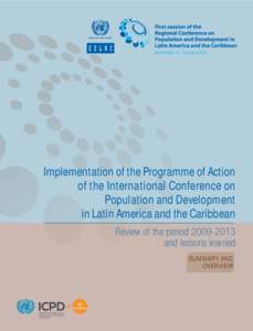 Implementation of the Programme of Action of the International Conference on Population and Development in Latin America and the Caribbean Review of the period[removed]and lessons learned