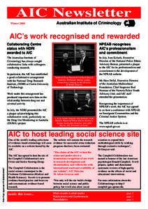 AIC Newsletter - Winter[removed]no. 12]