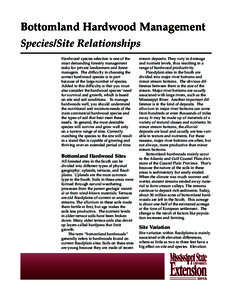 P2004 Bottomland Hardwood Management - Species/Site Relationships