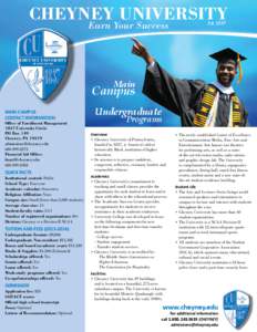 CHEYNEY UNIVERSITY Earn Your Success Est[removed]Main
