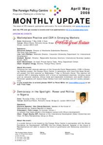 Monthly Bulletin April-May 2008