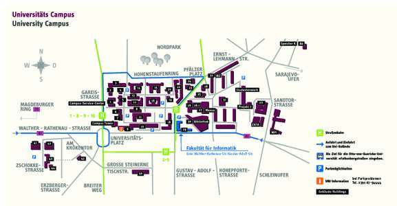 Fakultät für Informatik Ecke Walther-Rathenau-Str./Gustav-Adolf-Str. bei Parkproblemen Tel