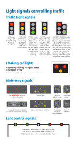 Light signals controllinmg traffic