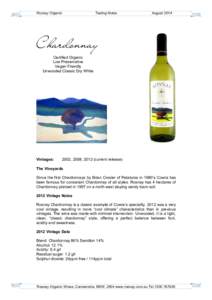 Rosnay Organic  Tasting Notes August 2014
