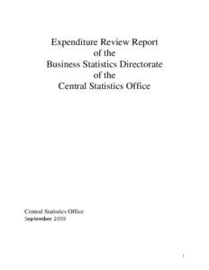   Expenditure Review Report of the Business Statistics Directorate of the Central Statistics Office