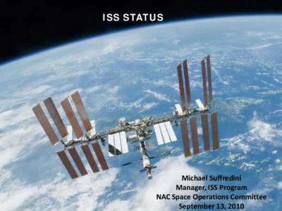 ISS STATUS  Michael Suffredini