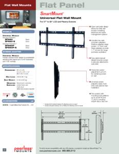 Flat Wall Mounts  Flat Panel Universal Flat Wall Mount For 37