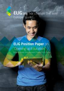 ELIG.org  We change the way Europe learns.  ELIG Position Paper on