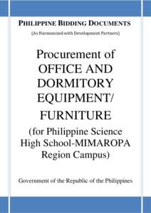 PHILIPPINE BIDDING DOCUMENTS (As Harmonized with Development Partners) Procurement of OFFICE AND DORMITORY