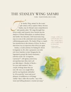 the stanley wing safari  � 16 days  Departs Saturday, returns Sunday