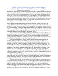 Southern Campaign American Revolution Pension Statements & Rosters Pension application of William Linvill (Linville) W5321 Mary fn65GA Transcribed by Will Graves[removed]Methodology: Spelling, punctuation and/or grammar 