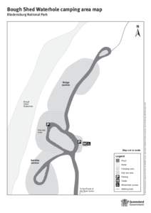 Bough Shed Waterhole camping area map, Bladensburg National Park