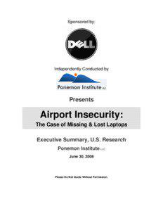 Laptop / Personal computing / Data security / Hewlett-Packard / Remote data deletion / Dell / San Francisco International Airport / Airport / Computing / Computer hardware / Technology
