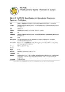 D2.8.I.1 INSPIRE Specification on Coordinate Reference Systems – Guidelines