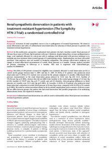 Articles  Renal sympathetic denervation in patients with