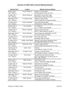 Microsoft Word - KXL DEIS Meeting Schedule_04-02-10