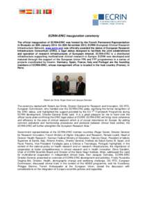 Press release ECRIN-ERIC inauguration