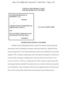 Case 1:10-cv[removed]HHK Document 25  Filed[removed]Page 1 of 19 UNITED STATES DISTRICT COURT FOR THE DISTRICT OF COLUMBIA