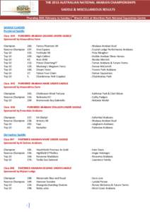 Microsoft Word - Saddle & Miscellaneous Results for the Australian Arabian National Championships 2015