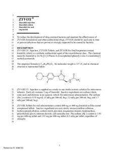 Zyvox (linezolid) injection label