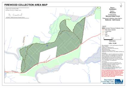 FIREWOOD COLLECTION AREA MAP Region : Grampians Lodged in the Central Plan Office Dated this 12th day of February 2015