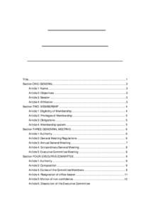 The Constitution of Nature Club, HKUSTSU (Revised by Extraordinary General Meeting[removed]INDEX Title........................................................................................................................