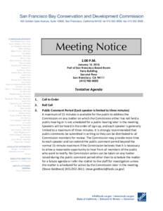 January 15, 2015 Commission Meeting Notice