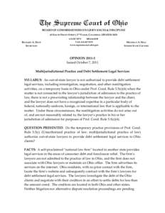 BOARD OF COMMISSIONERS ON GRIEVANCES & DISCIPLINE 65 SOUTH FRONT STREET, 5TH FLOOR, COLUMBUS, OH[removed][removed]RICHARD A. DOVE SECRETARY