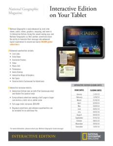 National Geographic Magazine Interactive Edition on Your Tablet
