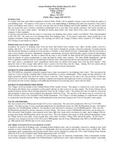 Annual Drinking Water Quality Report for 2014 Newton Water Works Village of Homer 31 N. Main St. Homer, NYPublic Water Supply ID# )