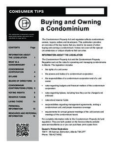 Buying and Owning a Condominium