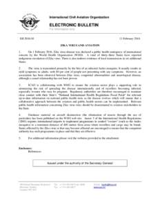 International Civil Aviation Organization  ELECTRONIC BULLETIN For information only EB