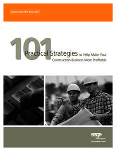 101  Practical Strategies to Help Make Your Construction Business More Profitable  TABLE OF CONTENTS