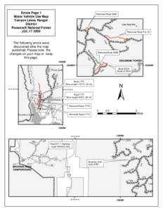 Canyon Lakes Ranger District MVUM - Corrections