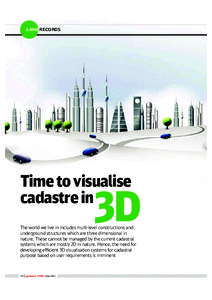 LAND RECORDS  Time to visualise cadastre in  3D